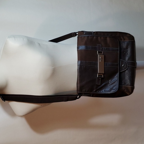 BOY LONDON Messenger Bag Faux Leather and Cordura - Picture 2 of 16